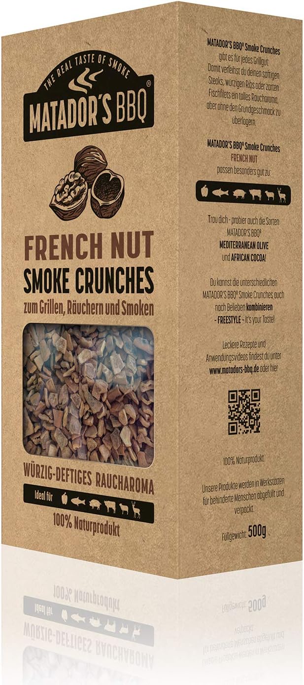 MATADOR'S BBQ Smoke Crunches Räucherchips zum Grillen, Räuchern und Smoken, nachhaltig und hochwerti