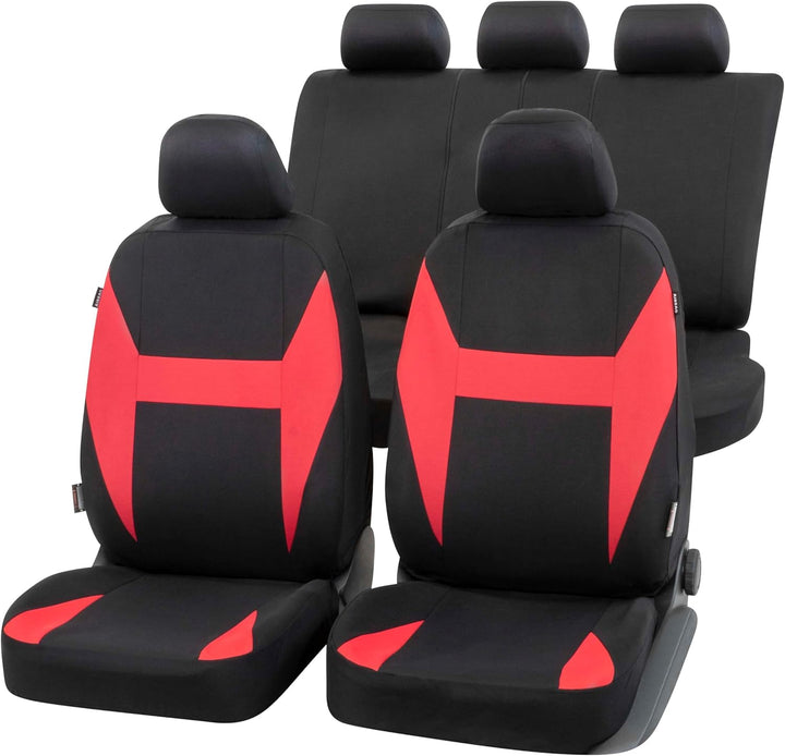 Walser Auto-Sitzbezug Caledon Komplettset, Universal PKW-Sitzbezüge 4-teilig, Auto-Schonbezüge, 2 Vo