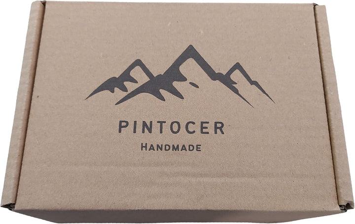 PintoCer - Espresso Kaffeetassen aus weissem Steingut, ohne Griff mit brauner Untertasse (Grün/Schwa
