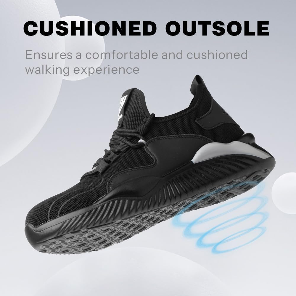 Nasogetch Sicherheitsschuhe Herren Leicht Arbeitsschuhe Damen Sportlich Stahlkappenschuhe rutschfest
