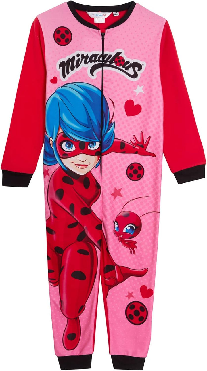 Miraculous Onesie for Girls Ladybug All in One Kinder Fleece Pyjamas Dress Up Play Suit Costume Pjs
