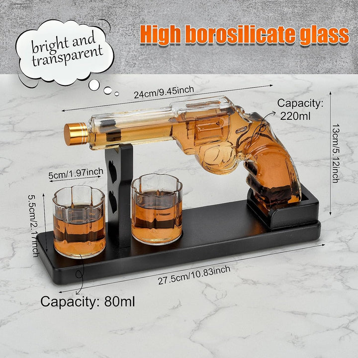 Whiskey Karaffe Set für Männer mit 2 Gläser, Männergeschenk Einzigartiges personalisiertes Geschenk