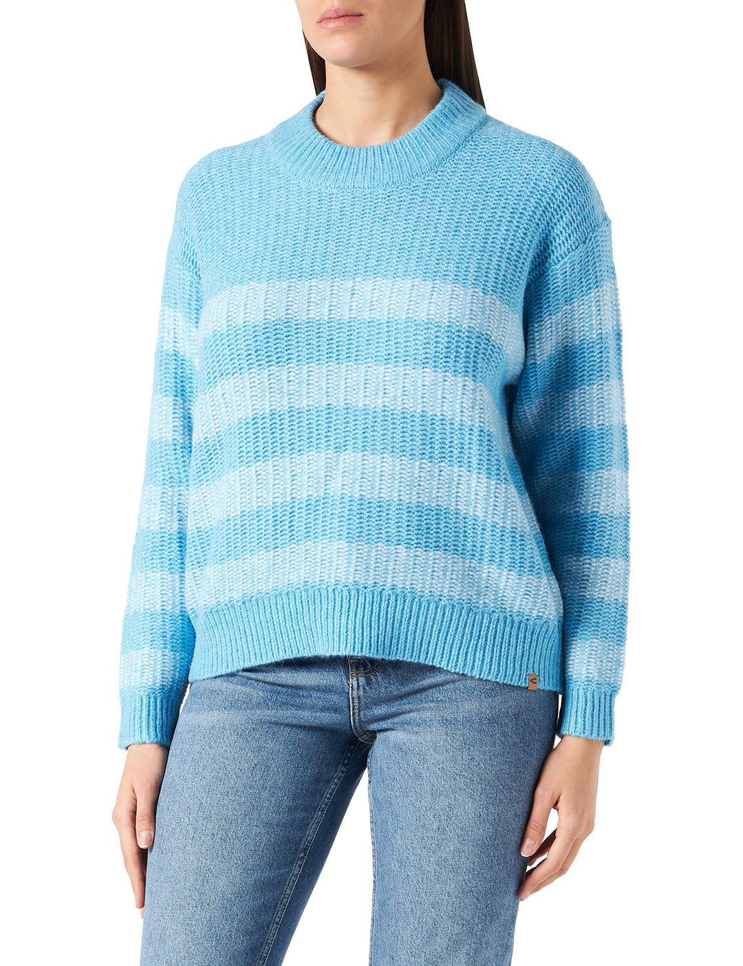 camel active Damen Strickpullover XXL Hellblau, XXL Hellblau