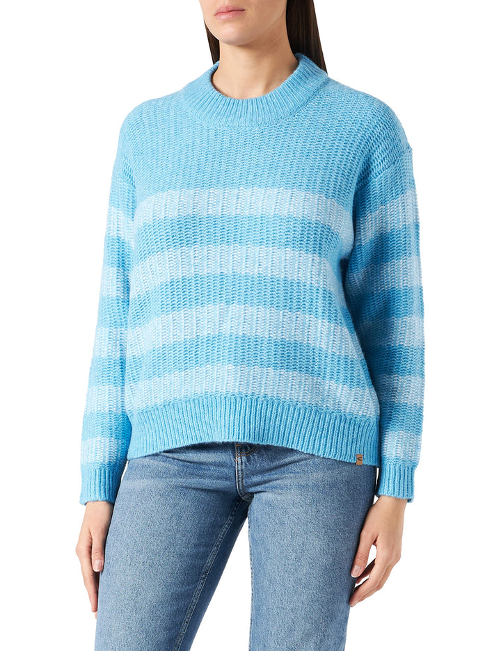 camel active Damen Strickpullover XXL Hellblau, XXL Hellblau