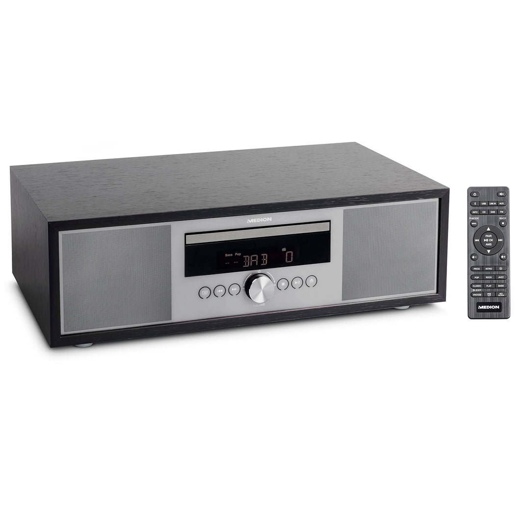 MEDION P64145 All in One Audio System (DAB+, CD, MP3, PLL UKW Radio, USB, Kompaktanlage, Elegantes D