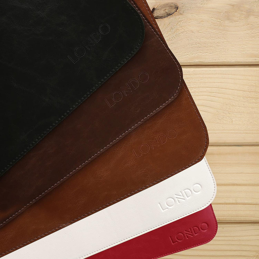 Londo Leder Verlängerter Mouspad, Multifunktionale Schreibtischunterlage - Rutschfesten Unterseite,