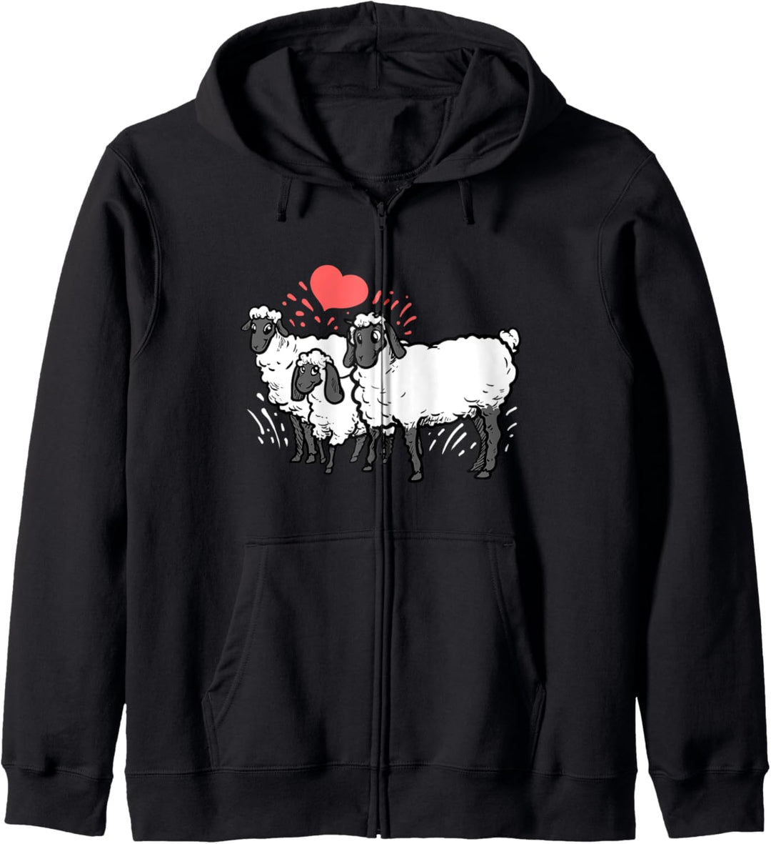 Süsses Schaf Familie Geschenk Ich Liebe Schafe Kapuzenjacke