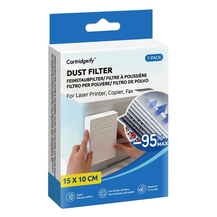 effektiver Feinstaubfilter für Laserdrucker, 150 x 100 mm, 1 Stück, 1 stück
