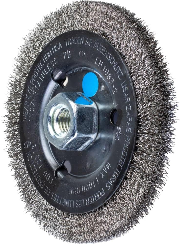 PFERD Rundbürste ungezopft RBU | Ø 125x12mm M14 Edelstahl-Draht-ø 0,30 | 43502302 – für Winkelschlei