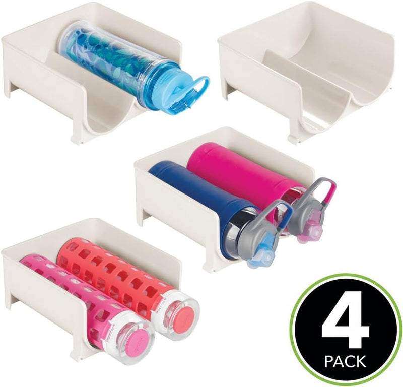 mDesign 4er-Set modernes Weinflaschenregal – stapelbares Flaschenregal für Wasserflaschen und Trinkf