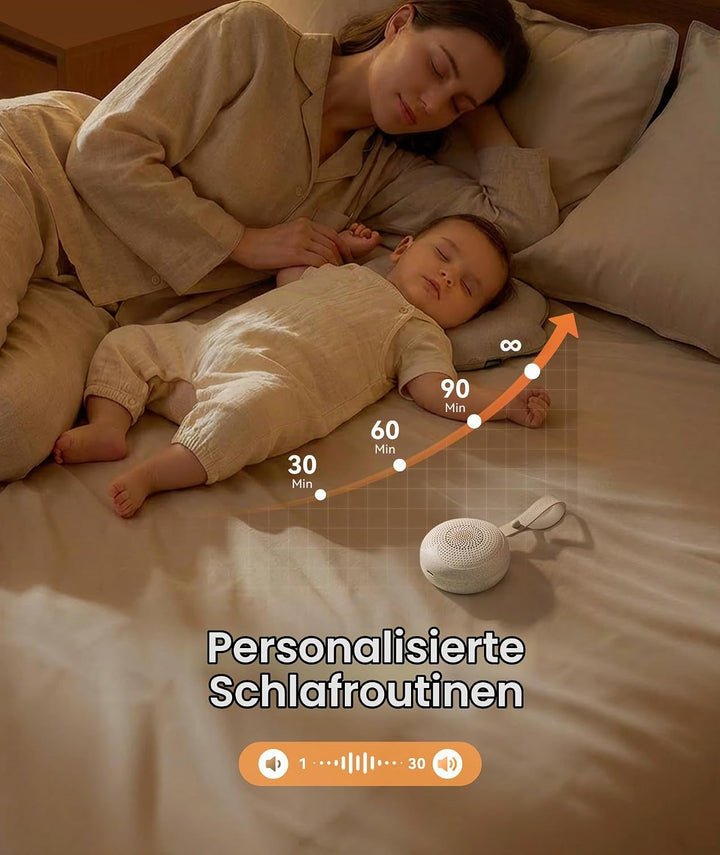 Dreamegg Tragbare White Noise Machine Babys aus Nachhaltigen Materialien, Gerät für Weisses Rauschen