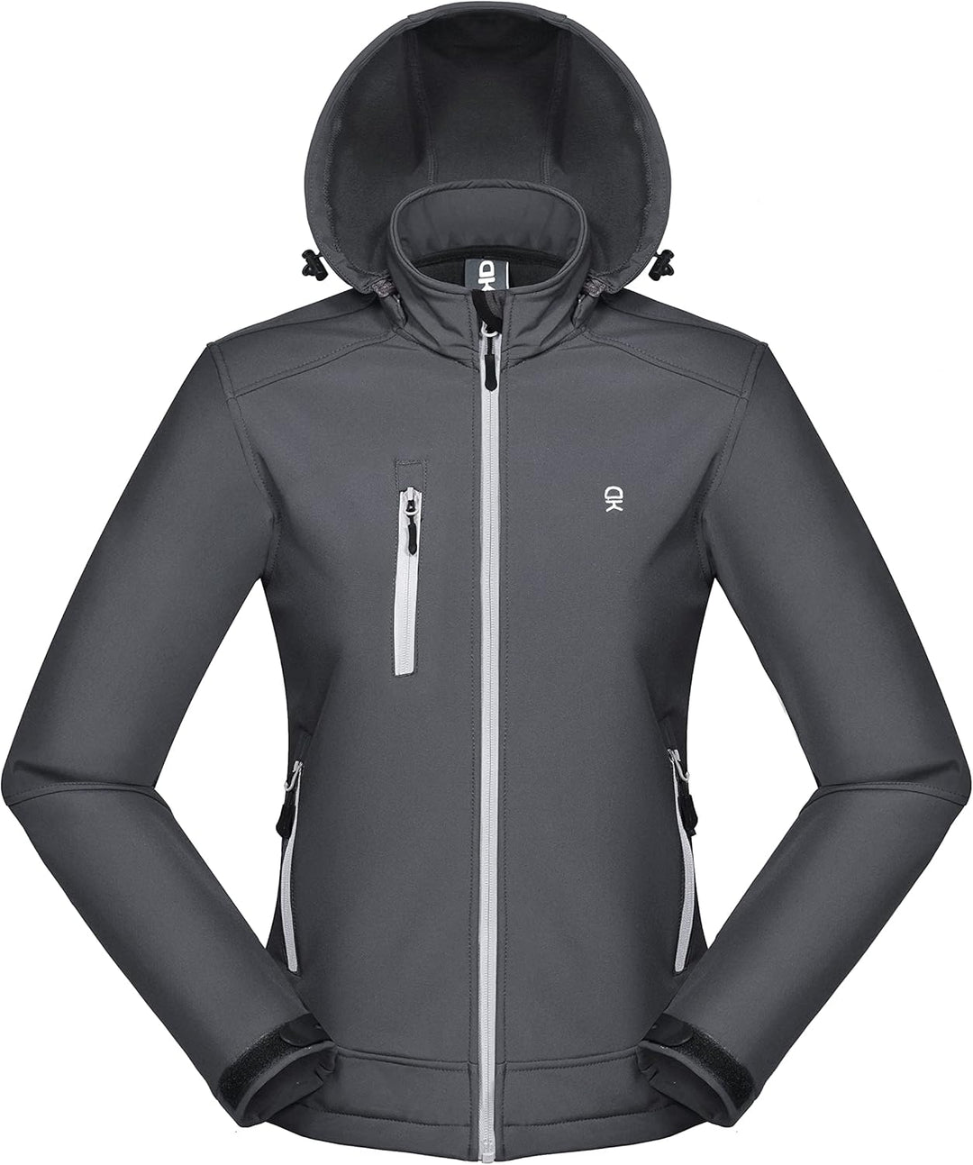 Little Donkey Andy Softshelljacke für Damen mit abnehmbarer Kapuze, Fleecefutter und Wasserabweisend