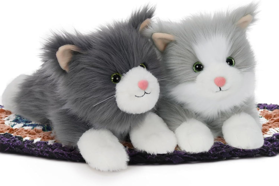 MorisMos süss 2 stücke Katze Kuscheltier Set, weich Kawaii 45cm Plüschkatze,deko Puppe Katze stoffti
