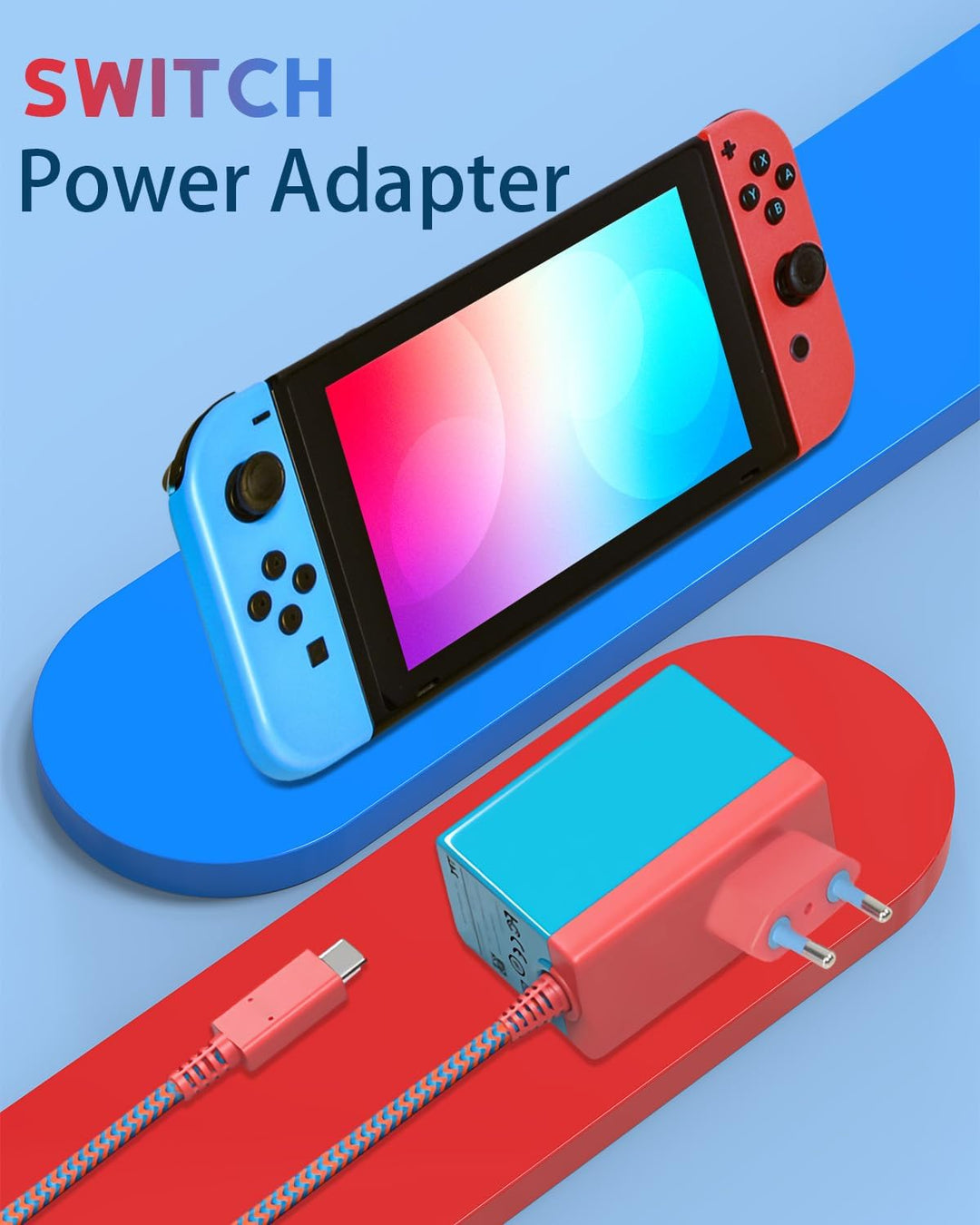 Ladegerät für Switch Console Netzteil Ladekabel Unterstützt TV-Modus Schnelles Aufladen Accessories