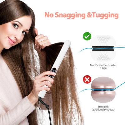 Glätteisen Locken und Glätten 2 in 1, Reise Haarglätter Keramik Wellen Klein Locken, Hair Straighten