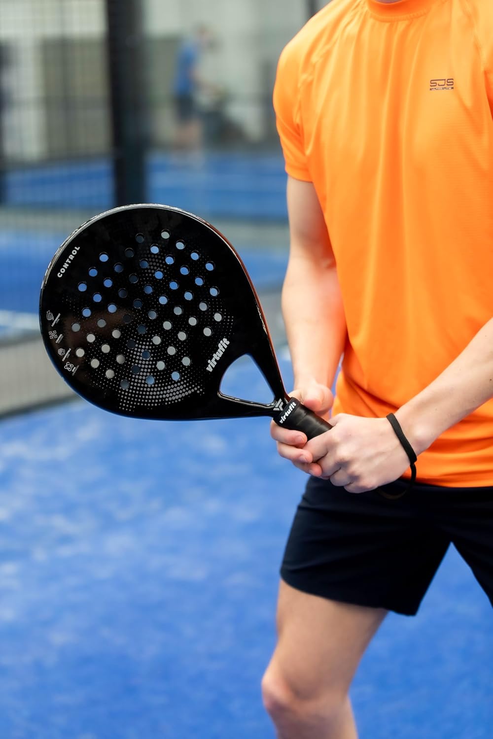 VirtuFit Control Padelschläger - Schwarz - Grau