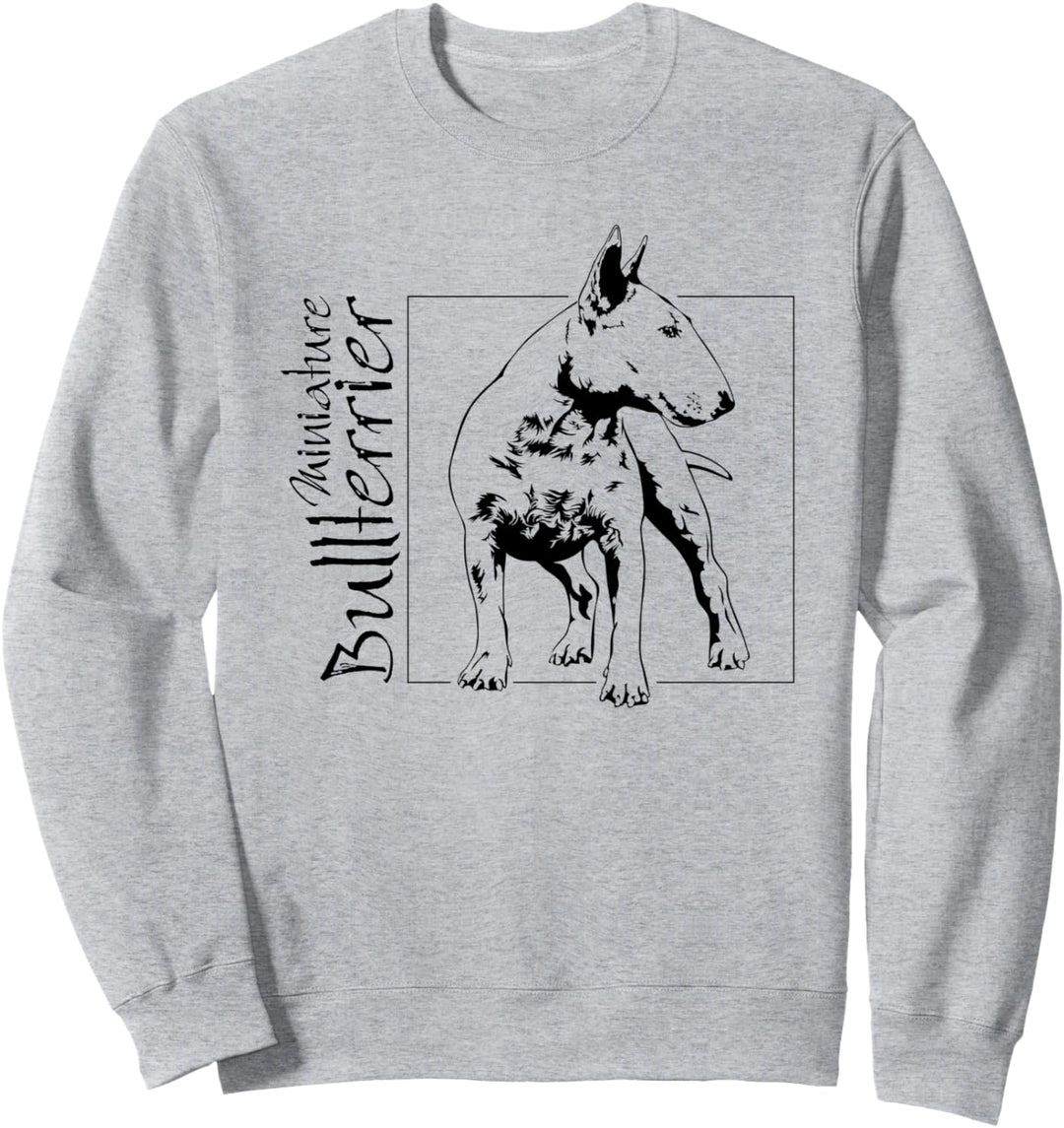 Miniature Bullterrier Hunde Portrait Hundeportrait Hunde Sweatshirt