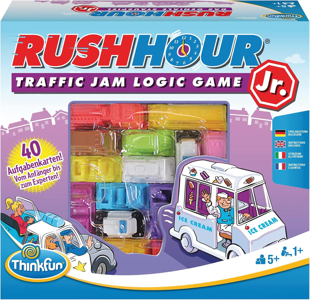 ThinkFun 76442 - Rush Hour Junior - Das bekannte Logikspiel für jüngere Kinder ab 5 Jahren. Das Stau