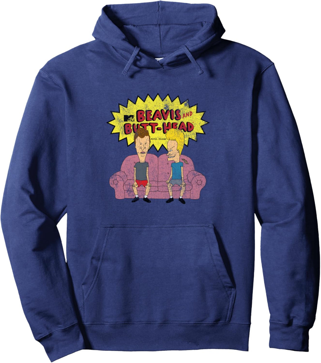 Beavis and Butt-Head Distressed Couch Logo Pullover Hoodie