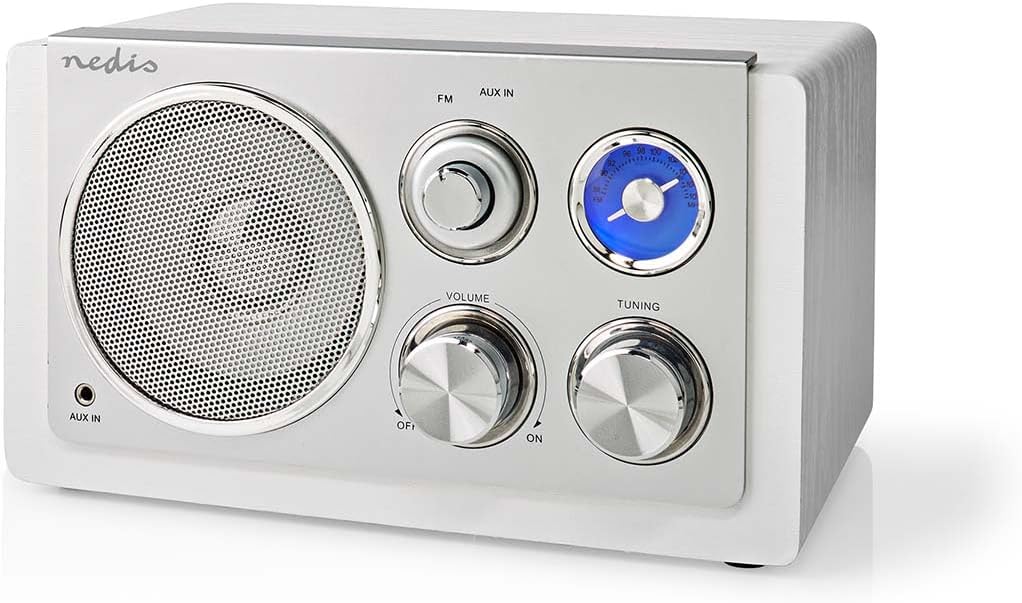 Nedis RDFM5110WT FM-Radio | Tisch Ausführumg | FM | Netzstromversorgung | Analog | 15 W | Silber/Wei
