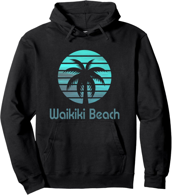 Waikiki Beach Hawaii Pullover Hoodie