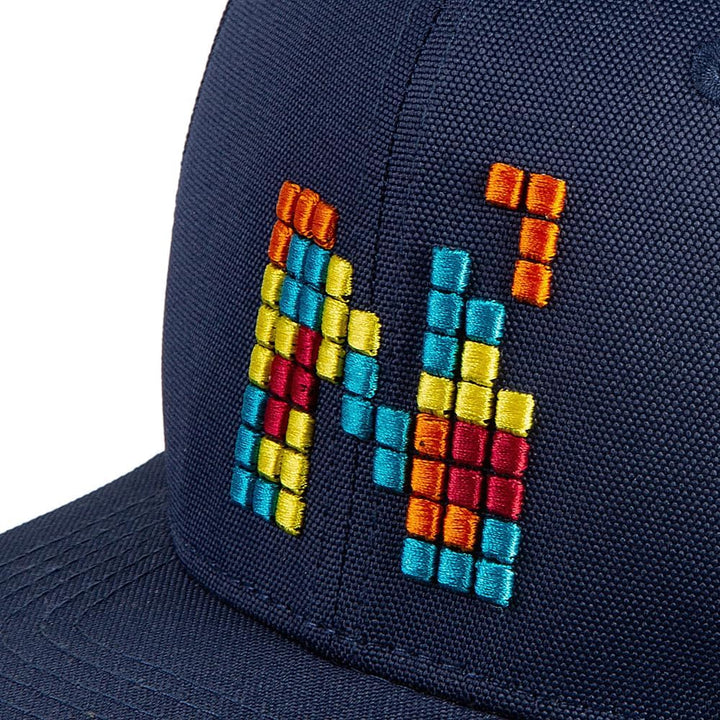 Nebelkind Snapback Cap Dunkelblau Pixel 2 Bunt Grössenverstellbar Unisex One Size