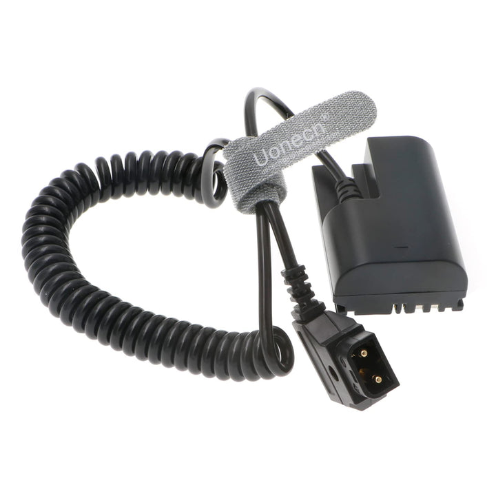 Uonecn LP-E6 Dummy Akku zu D-Tap Spiral Kabel für Canon 5D4 5DSR 5D2 5D3 6D 60D 7D2 70D 80D