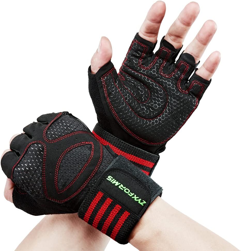 Fitness Handschuhe, Trainingshandschuhe mit Handgelenk Unterstützung für Damen und Herren, rutschfes