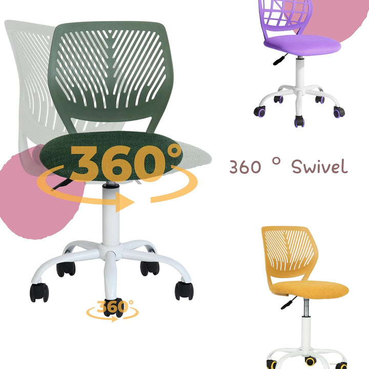 FurnitureR Moderne Einstellbare Design Computer Sitz Schreibtisch Drehbare Armlose Kinder Lernraum H
