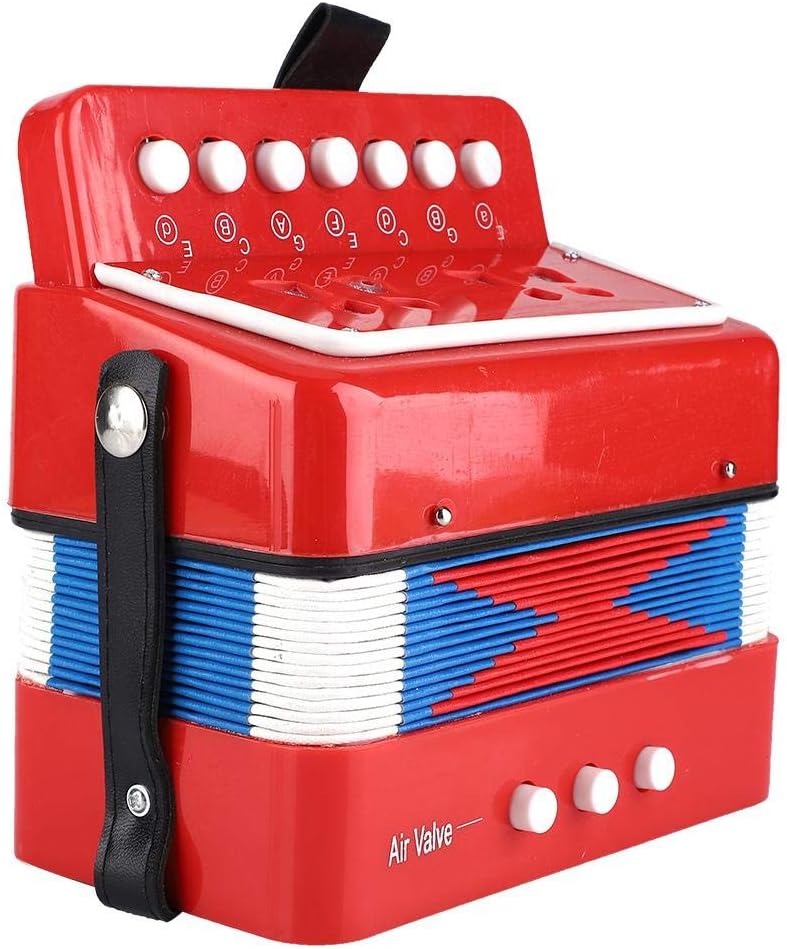 Mini Akkordeon, 7 Tasten Akkordeon Spielzeug Musikinstrument Spielzeug Klavier Akkordeon Instrument