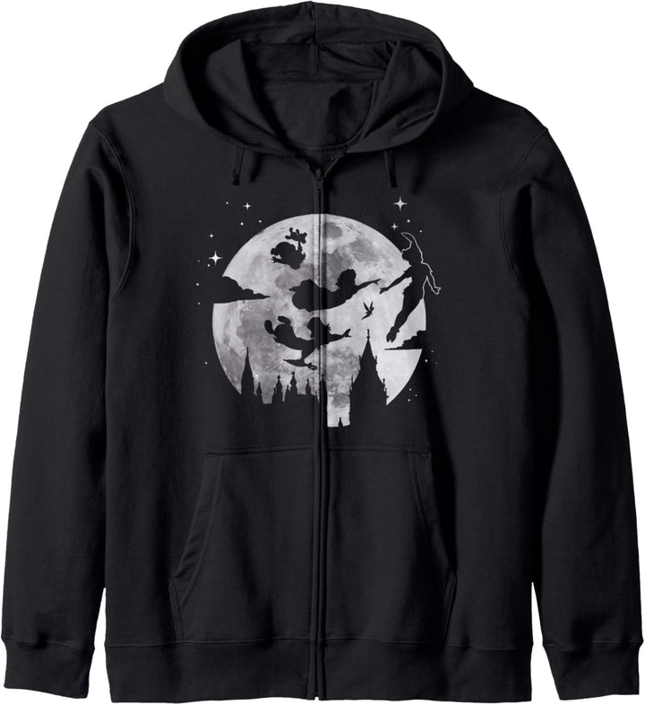 Disney Peter Pan Flying By The Moon Silhouette Kapuzenjacke