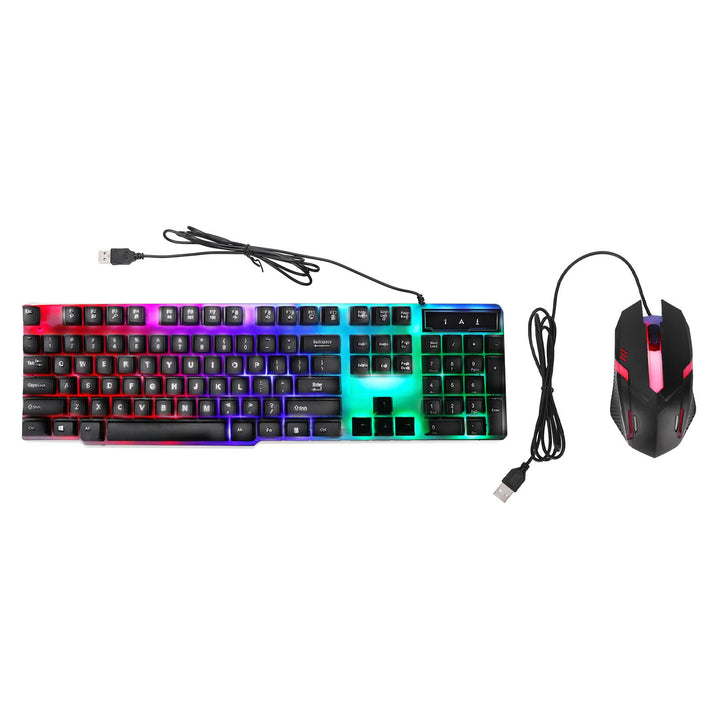 ciciglow Gaming-Tastatur und -Maus-Kombination, Kabelgebundene Hintergrundbeleuchtete Computertastat