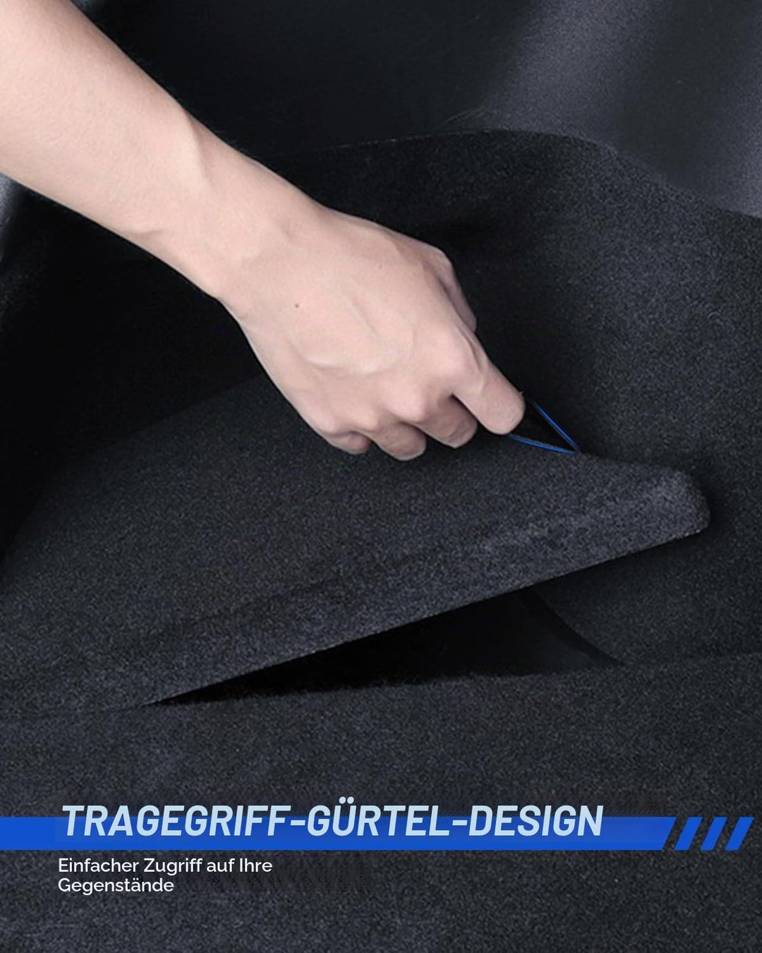 Kofferraum Organizer 2 Pcs für Tesla Model 3 2024-2025 TPE Kofferraum Aufbewahrungsbox mit Beflockun