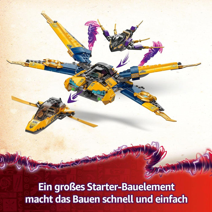 LEGO NINJAGO Ras und Arins Super-Sturmflieger - Spielzeug mit Drohne, Shootern, Klingen und Triebwer