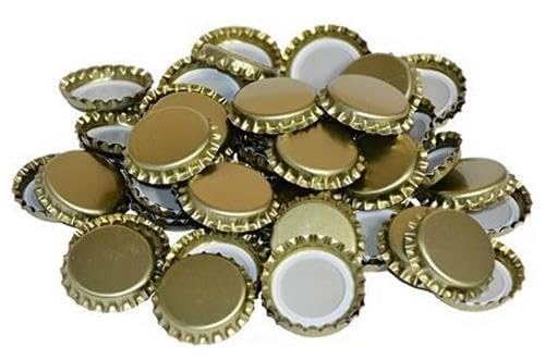 Kronkorken 26mm 1000 Stück gold Zubehör Bier Brauen Bierflaschen verschliessen Hobbybrauer (gold, 10