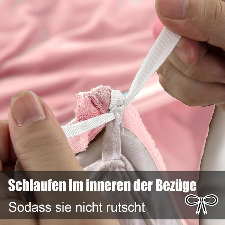 Winter Flanell bettwäsche 200x200 - Rosa Flauschige und warme Cashmere Touch Bettbezug + Kissenbezug