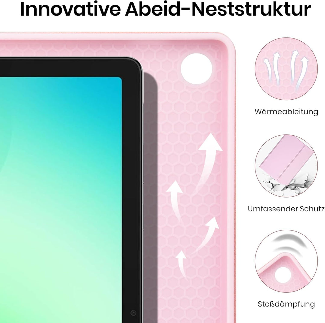 Hülle mit Tastatur für Samsung Galaxy Tab A11+ Plus 2025/ A9+ Plus 11 Zoll 2023, Stossfeste Ultradün