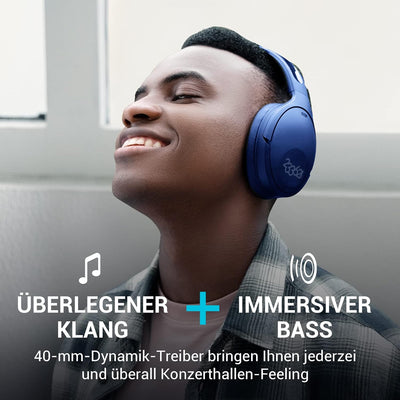 233621 Noise Cancelling Kopfhörer Bluetooth [100 Stunden Hördauer] Over-Ear Kopfhörer Kabellos mit M