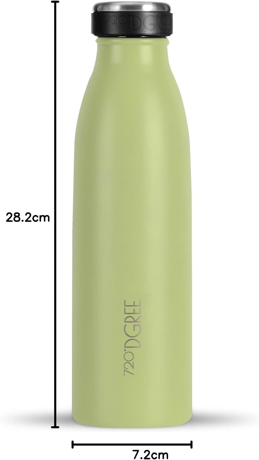 720°DGREE Edelstahl Trinkflasche “milkyBottle” - 500ml - Perfekt für Kinder, BPA-Frei, Auslaufsicher