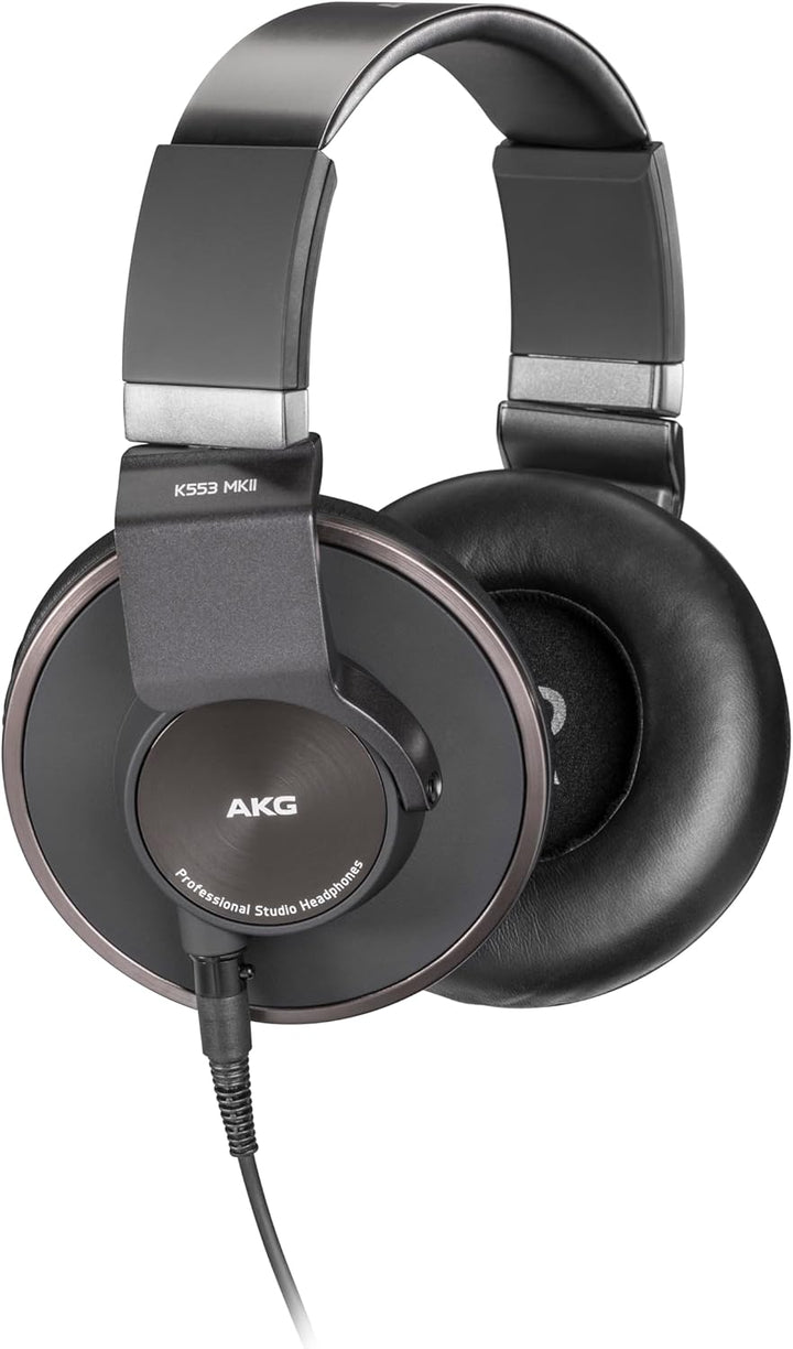 AKG Pro Audio K553 MKII Over-Ear, geschlossene Rückseite, Faltbare Studio-Kopfhörer, Schwarz Ohrumsc