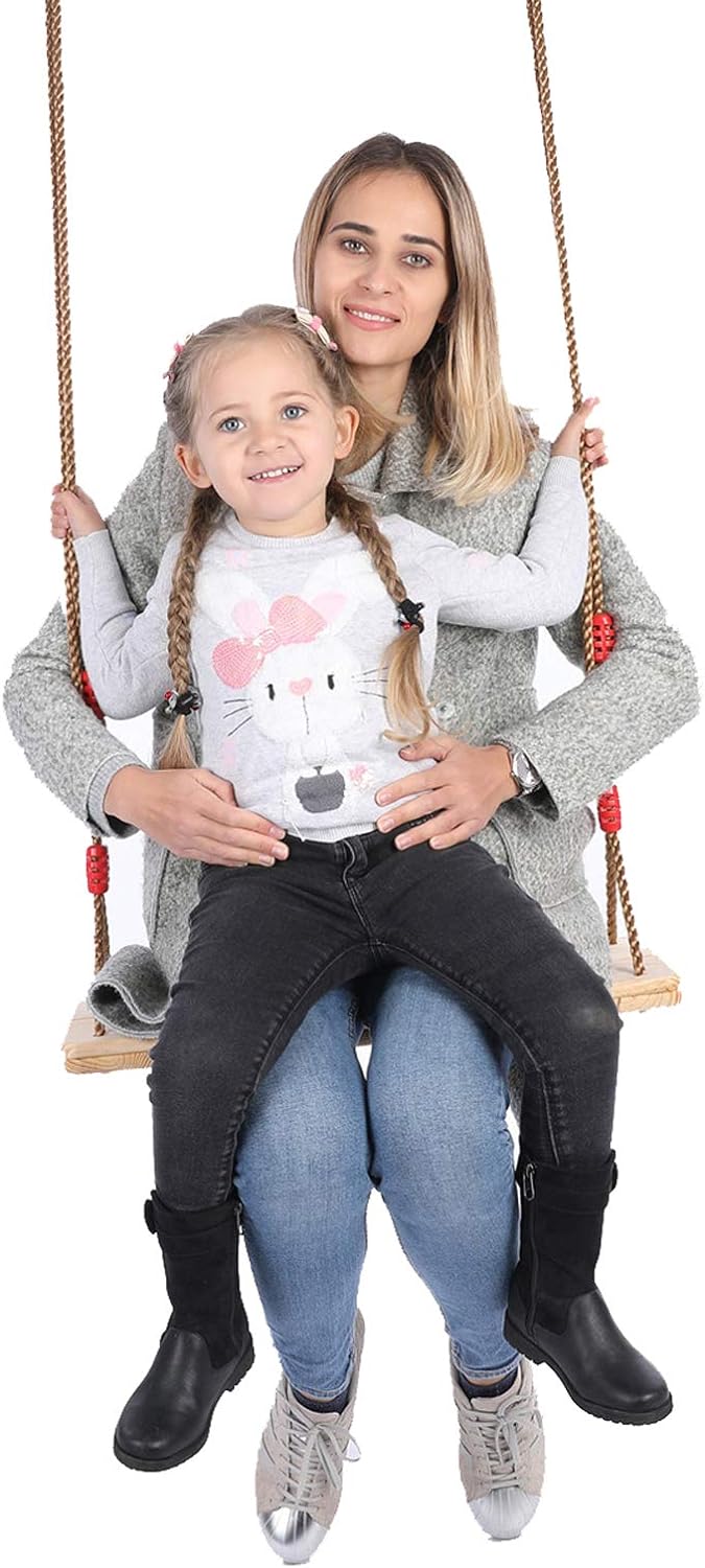 Huike Holz Schaukelsitz Erwachsene Schaukel Kinderschaukel Garten Brettschaukel für Outdoor & Indoor