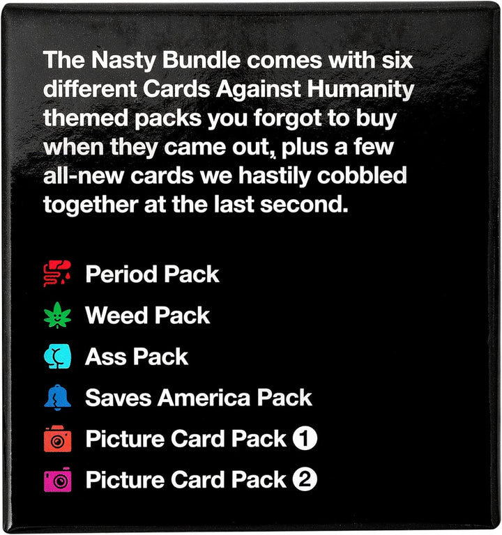 Cards Against Humanity: Nasty Bundle • 6 fiese Themenpakete + 10 brandneue Karten TABLETOP_GAME, TAB
