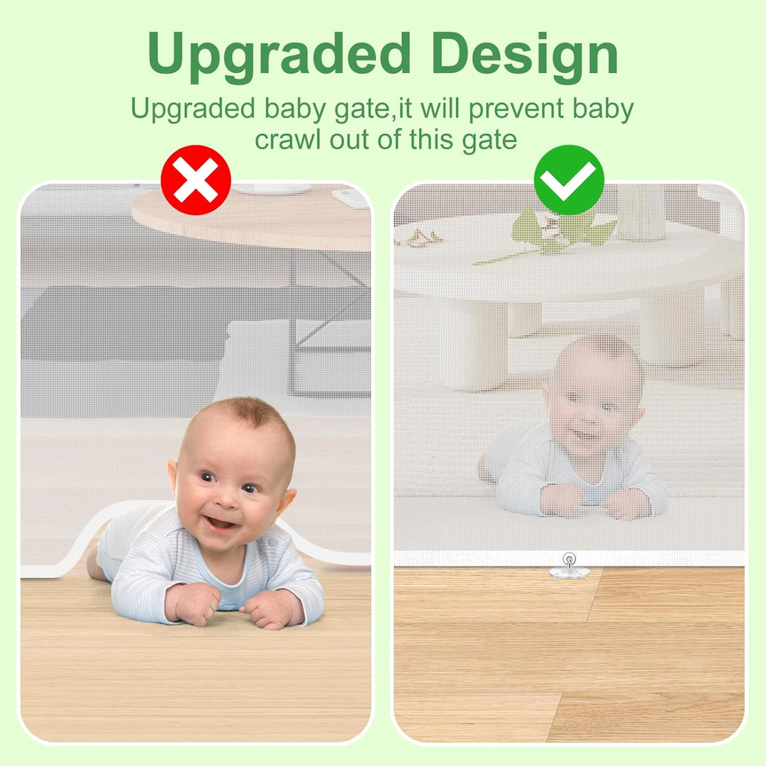 MYPIN Einziehbares Treppengitter für Baby Haustiere, Babygitter 0 bis 140 cm, 33 x 55 Zoll, extra br