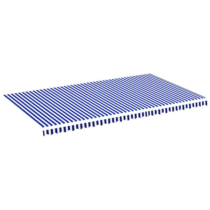 Gecheer Markisenbespannung Sonnenschutz Markisenstoff Markisentuch Markise Blau und Weiss 6x3,5 m
