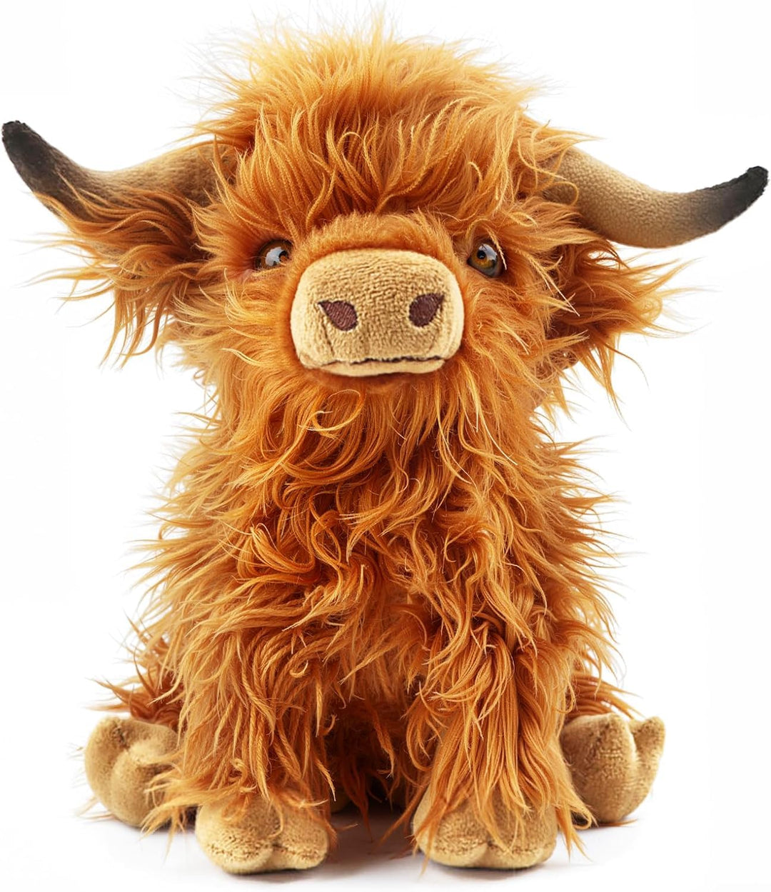 Highland Cow Kuscheltier 1 Stück Extra Weich & Formstabil, Highland Cow Plüsch Hochlandkuh Plüschtie