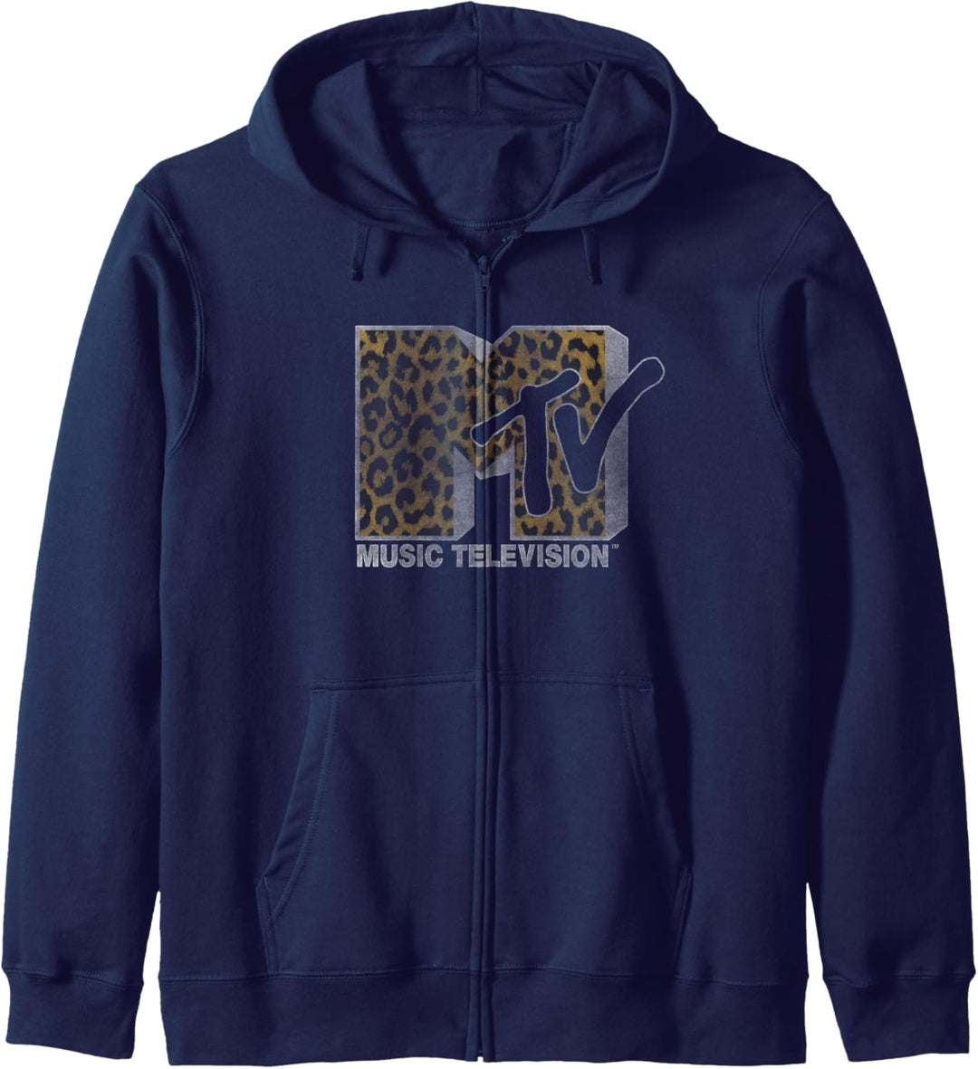 MTV Logo Cheetah Print Kapuzenjacke