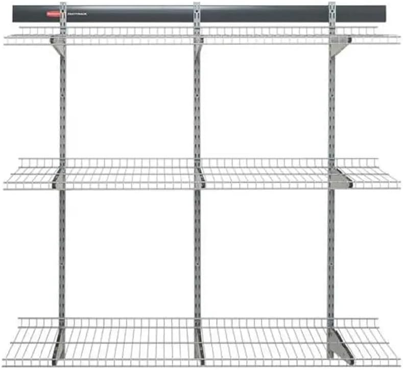 Rubbermaid Fasttrack Schienenaufbewahrung, 91,4 x 30,5 cm, 3 Regalböden, 159 kg pro Regal, für Zuhau