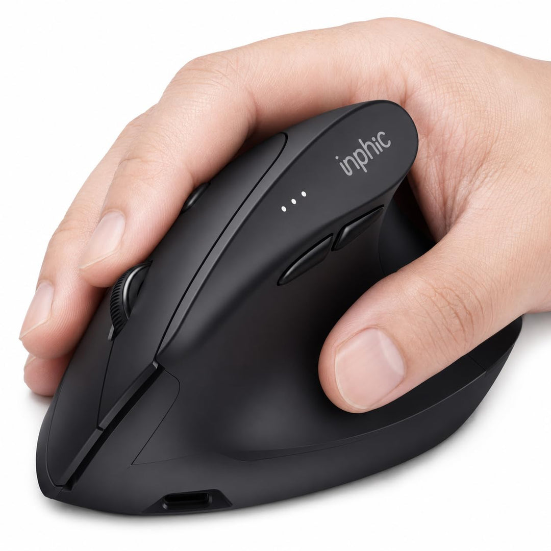 INPHIC X9 Pro Ergonomische Kabellose Maus, Vertikale Maus mit 12800 DPI