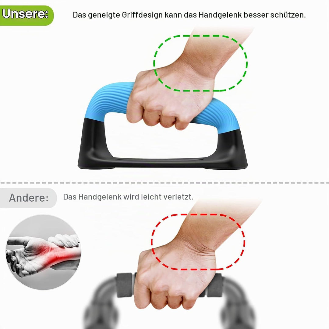 Kipika Liegestützgriffe für Zuhause – Push-Up Bars mit Anti-Rutsch-Unterseite,Soft Handles,Set of 2