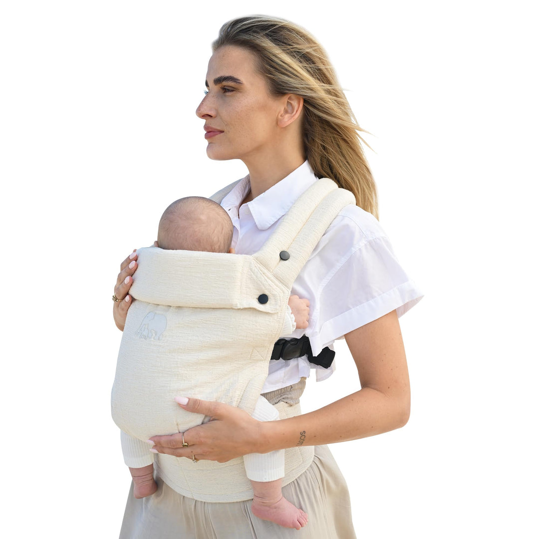 Deryan Amora Babytrage - Ergonomische Babytrage - Verstellbare Tragehilfe für Neugeborene und Kleink